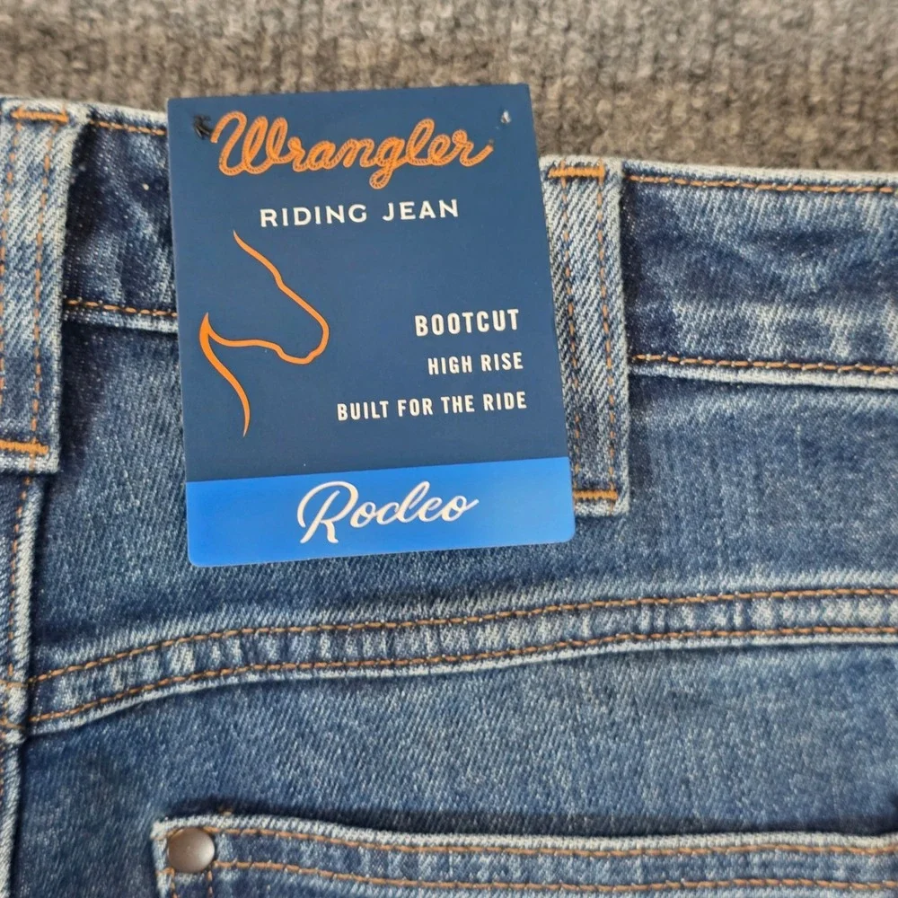 Wrangler Riding Jean Women 27x36 Blue High Rise Bootcut Rodeo Lillian‎ 112367607